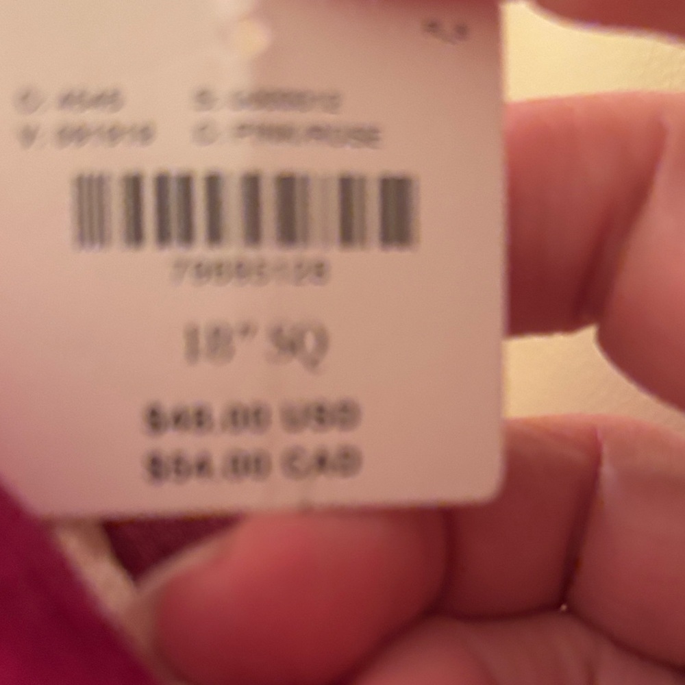 Anthropologie Pink velvet Accent Pillow - Picture 5 of 5